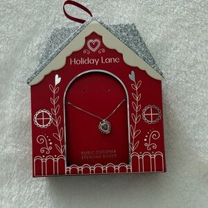 Red and Silver Heart Necklace